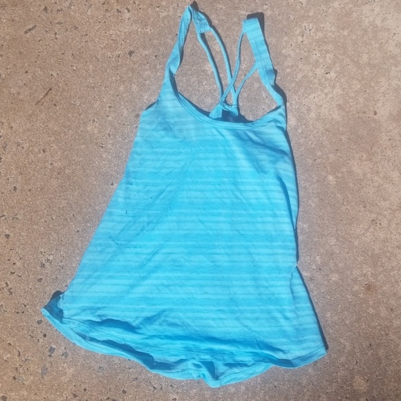Aeropostale Tops - RELISTED strappy blue shadow stripe tank